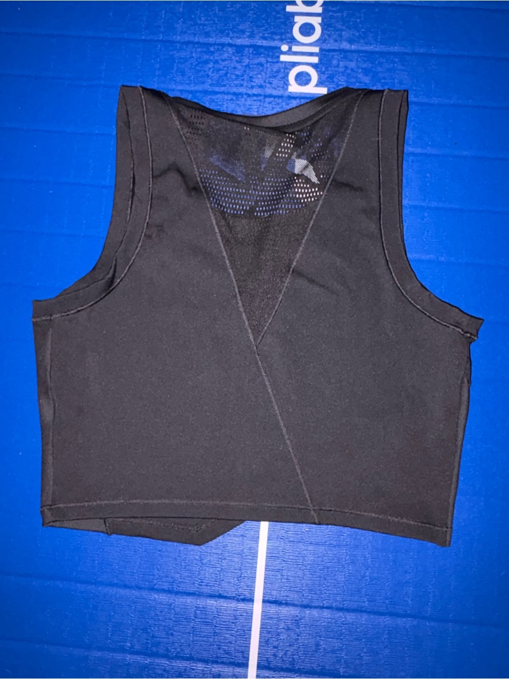 Puma Black Cropped Asymmetrical Athletic Tank